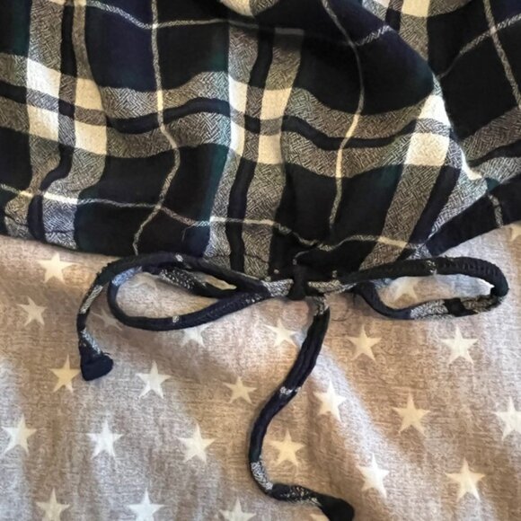 Hollister cropped long sleeve navy/green/white plaid top - size S - Picture 4 of 5